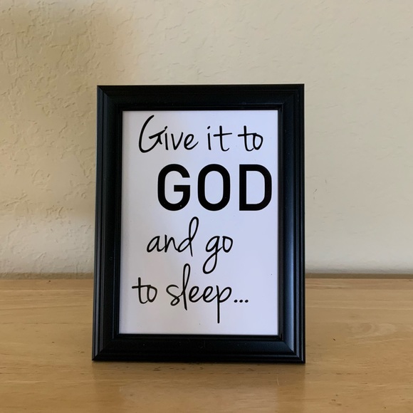 Hand Crafted Other - Farmhouse Give it to God picture 5x7 w/frame